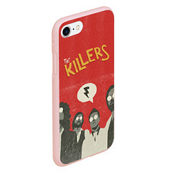 Чехол iPhone 7/8 матовый The Killers, цвет: 3D-светло-розовый — фото 2