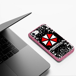 Чехол iPhone 7/8 матовый Umbrella Corporation, цвет: 3D-малиновый — фото 2