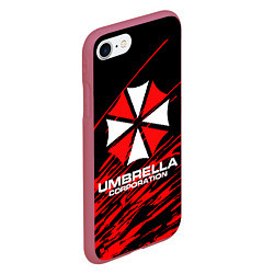 Чехол iPhone 7/8 матовый Umbrella Corporation, цвет: 3D-малиновый — фото 2