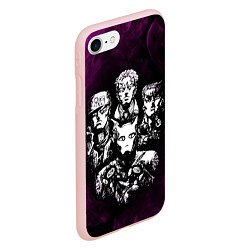 Чехол iPhone 7/8 матовый JOJOS BIZARRE ADVENTURE, цвет: 3D-светло-розовый — фото 2