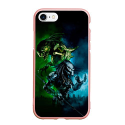 Чехол iPhone 7/8 матовый PREDATOR, цвет: 3D-светло-розовый