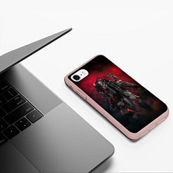 Чехол iPhone 7/8 матовый PREDATOR, цвет: 3D-светло-розовый — фото 2