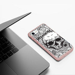 Чехол iPhone 7/8 матовый Megadeth, цвет: 3D-светло-розовый — фото 2