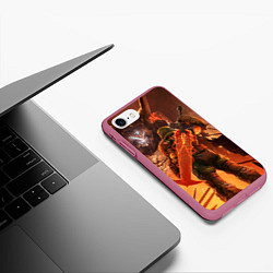 Чехол iPhone 7/8 матовый Палач Рока, цвет: 3D-малиновый — фото 2