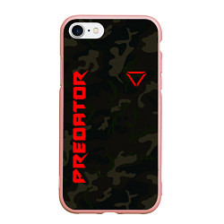 Чехол iPhone 7/8 матовый Predator Military, цвет: 3D-светло-розовый