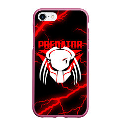 Чехол iPhone 7/8 матовый PREDATOR, цвет: 3D-малиновый