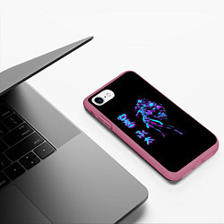 Чехол iPhone 7/8 матовый Jotaro Kujo, Jojo, цвет: 3D-малиновый — фото 2