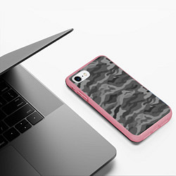 Чехол iPhone 7/8 матовый КАМУФЛЯЖ GREY, цвет: 3D-баблгам — фото 2