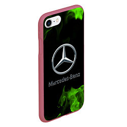 Чехол iPhone 7/8 матовый Mercedes, цвет: 3D-малиновый — фото 2