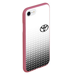 Чехол iPhone 7/8 матовый Toyota, цвет: 3D-малиновый — фото 2