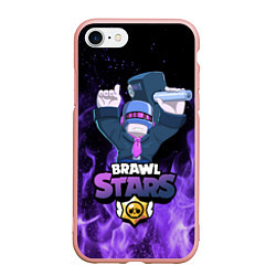 Чехол iPhone 7/8 матовый Brawl Stars DJ Frank, цвет: 3D-светло-розовый