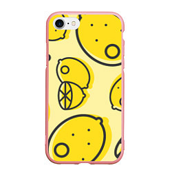 Чехол iPhone 7/8 матовый Лимончики, цвет: 3D-баблгам