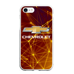 Чехол iPhone 7/8 матовый Chevrolet, цвет: 3D-белый
