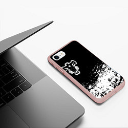 Чехол iPhone 7/8 матовый Черный Клевер Черный Бык 6, цвет: 3D-светло-розовый — фото 2