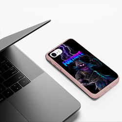 Чехол iPhone 7/8 матовый Raven Fortnite, цвет: 3D-светло-розовый — фото 2