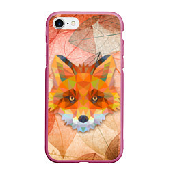 Чехол iPhone 7/8 матовый Fox, цвет: 3D-малиновый