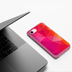 Чехол iPhone 7/8 матовый ПОЛИСКЕЙП, цвет: 3D-малиновый — фото 2