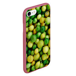 Чехол iPhone 7/8 матовый Цытрусы, цвет: 3D-малиновый — фото 2