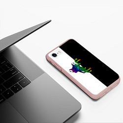 Чехол iPhone 7/8 матовый Лягуха, цвет: 3D-светло-розовый — фото 2