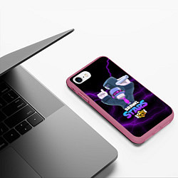 Чехол iPhone 7/8 матовый BRAWL STARS DJ FRANK, цвет: 3D-малиновый — фото 2