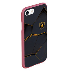 Чехол iPhone 7/8 матовый LAMBORGHINI, цвет: 3D-малиновый — фото 2