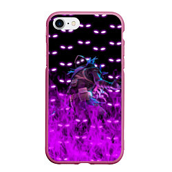 Чехол iPhone 7/8 матовый Fortnite Raven, цвет: 3D-малиновый