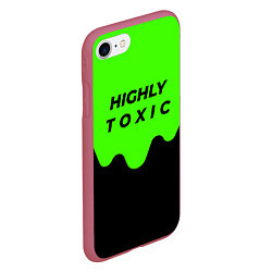 Чехол iPhone 7/8 матовый HIGHLY toxic 0 2, цвет: 3D-малиновый — фото 2