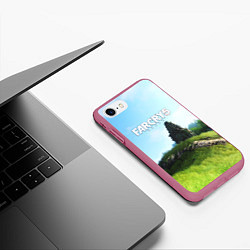 Чехол iPhone 7/8 матовый FARCRY5, цвет: 3D-малиновый — фото 2
