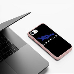 Чехол iPhone 7/8 матовый Crew Dragon, цвет: 3D-светло-розовый — фото 2