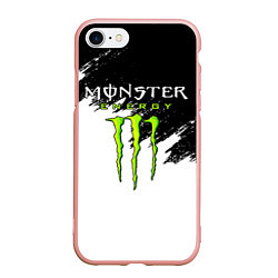 Чехол iPhone 7/8 матовый MONSTER ENERGY, цвет: 3D-светло-розовый