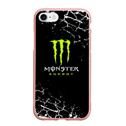 Чехол iPhone 7/8 матовый MONSTER ENERGY, цвет: 3D-светло-розовый