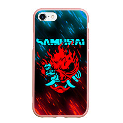 Чехол iPhone 7/8 матовый CYBERPUNK 2077 SAMURAI