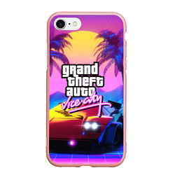 Чехол iPhone 7/8 матовый GTA 2020, цвет: 3D-светло-розовый