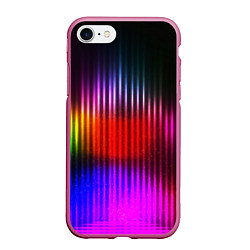 Чехол iPhone 7/8 матовый WAVES COLOR, цвет: 3D-малиновый