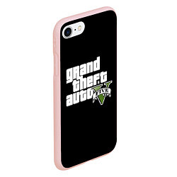 Чехол iPhone 7/8 матовый GTA 5, цвет: 3D-светло-розовый — фото 2