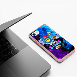 Чехол iPhone 7/8 матовый BRAWL STARS NANI, цвет: 3D-светло-розовый — фото 2