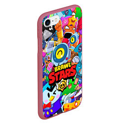 Чехол iPhone 7/8 матовый BRAWL STARS NANI, цвет: 3D-малиновый — фото 2