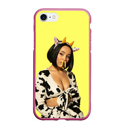 Чехол iPhone 7/8 матовый DOJA CAT, цвет: 3D-малиновый