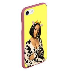 Чехол iPhone 7/8 матовый DOJA CAT, цвет: 3D-малиновый — фото 2