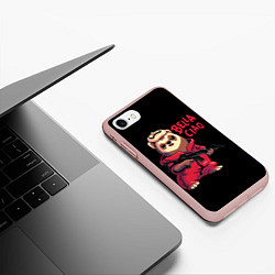 Чехол iPhone 7/8 матовый Bella Ciao, цвет: 3D-светло-розовый — фото 2