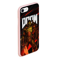 Чехол iPhone 7/8 матовый DOOM ETERNAL, цвет: 3D-светло-розовый — фото 2