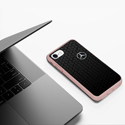 Чехол iPhone 7/8 матовый MERCEDES-BENZ AMG, цвет: 3D-светло-розовый — фото 2