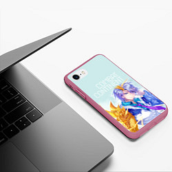 Чехол iPhone 7/8 матовый Combat continent, цвет: 3D-малиновый — фото 2