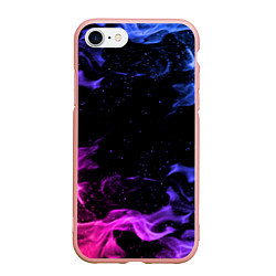 Чехол iPhone 7/8 матовый ОГОНЬ НЕОН, цвет: 3D-светло-розовый