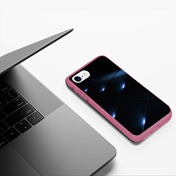 Чехол iPhone 7/8 матовый LIGHTING DARK, цвет: 3D-малиновый — фото 2