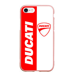 Чехол iPhone 7/8 матовый DUCATI 4, цвет: 3D-светло-розовый