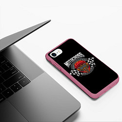 Чехол iPhone 7/8 матовый Motocross Champion Z, цвет: 3D-малиновый — фото 2