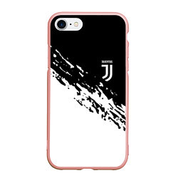 Чехол iPhone 7/8 матовый JUVENTUS, цвет: 3D-светло-розовый