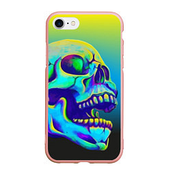 Чехол iPhone 7/8 матовый Neon skull