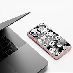 Чехол iPhone 7/8 матовый СЕНПАЙ SENPAI, цвет: 3D-светло-розовый — фото 2